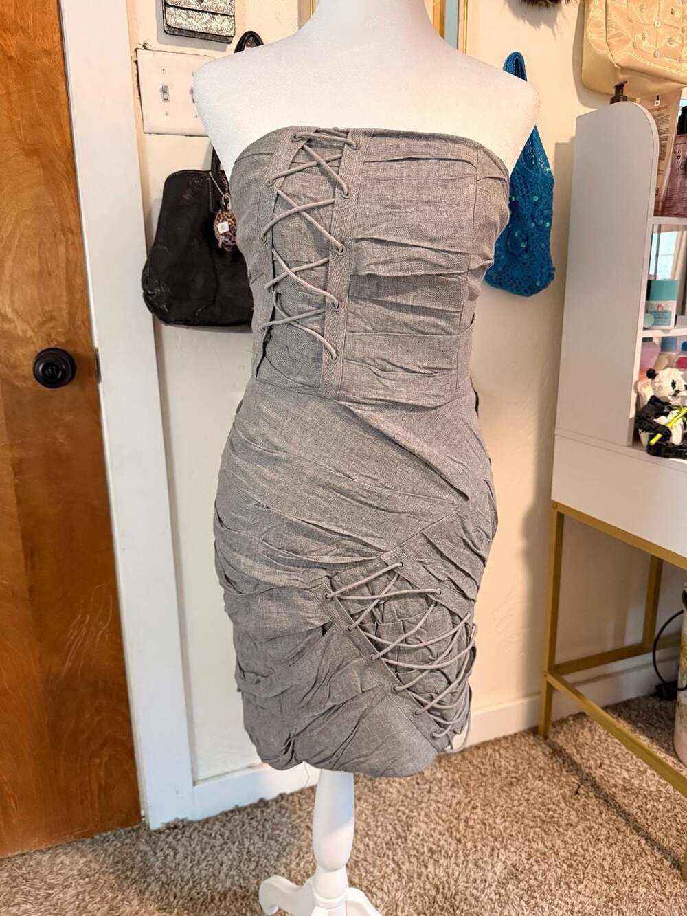 Camilla and Marc Tias Lilly Frock Strapless Lace-Up Dress Size 2